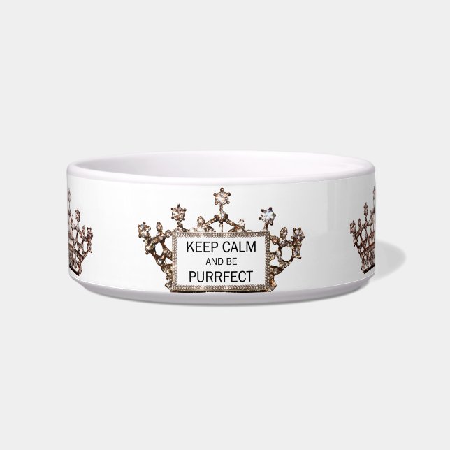 Kalm houden en "PURRFECT" zijn Voerbakje (Voorkant)