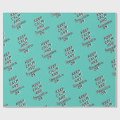 Kalm houden en quarantaine houden bij het verpakke cadeaupapier (Vlak)