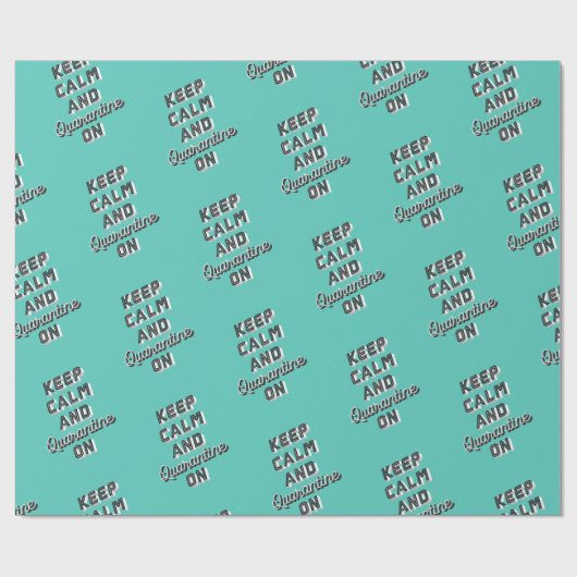 Kalm houden en quarantaine houden bij het verpakke cadeaupapier (Vlak)