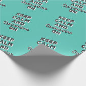 Kalm houden en quarantaine houden bij het verpakke cadeaupapier (Hoek)