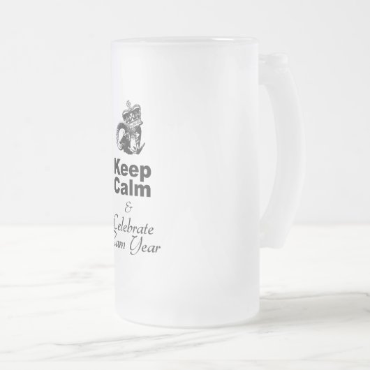 Kalm houden en Ram 2015 vieren Matglas Bierpul (Voorkant rechts)