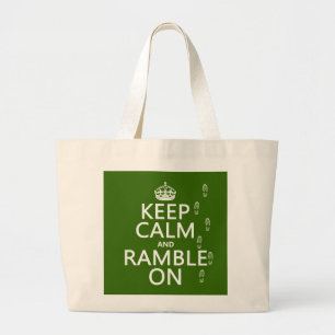Kalm houden en Ramble aan Grote Tote Bag