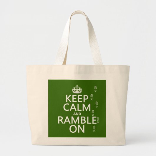 Kalm houden en Ramble aan Grote Tote Bag (Voorkant)