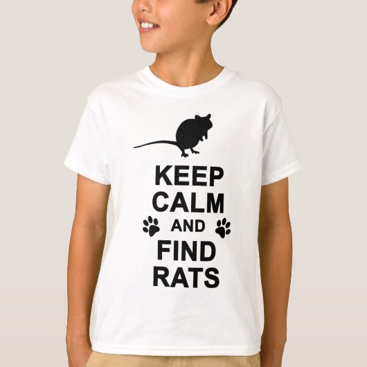 Kalm houden en Ratten zoeken T-shirt (Voorkant)