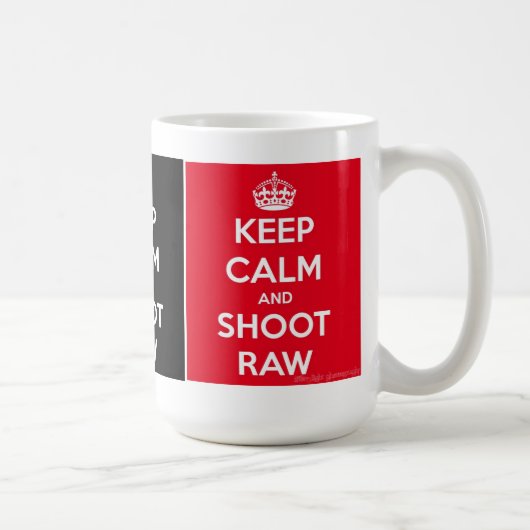 Kalm houden en Raw schieten Koffiemok (Rechts)