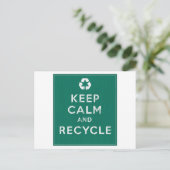 Kalm houden en Recyclen Briefkaart (Staand voorkant)