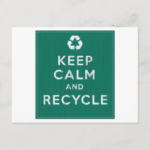 Kalm houden en Recyclen Briefkaart