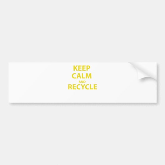 Kalm houden en Recyclen Bumpersticker (Voorkant)