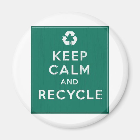 Kalm houden en Recyclen Magneet (Voorkant)
