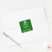 Kalm houden en Recyclen Vierkante Sticker (Envelop)
