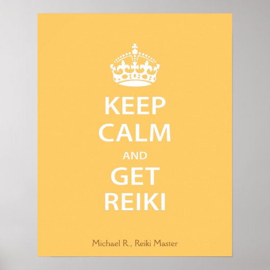 Kalm houden en Reiki ophalen Poster (Voorkant)