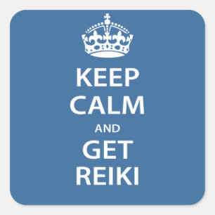 Kalm houden en Reiki ophalen Vierkante Sticker