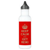 Kalm houden en Reiki ophalen Waterfles (Links)