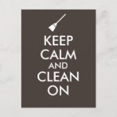 Kalm houden en reinigen op maat briefkaart (Voorkant)