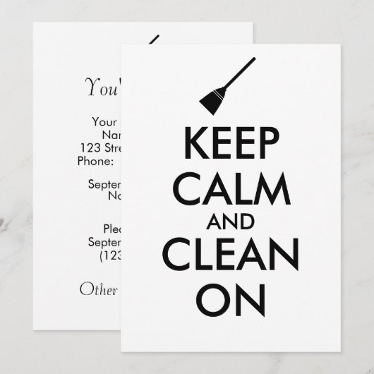 Kalm houden en reinigen op maat kaart (Voorkant / Achterkant)