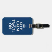 Kalm houden en reizen aan bagagelabel (Voorkant horizontaal)