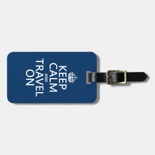 Kalm houden en reizen aan bagagelabel (Voorkant horizontaal)