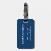 Kalm houden en reizen aan bagagelabel (Achterkant verticaal)