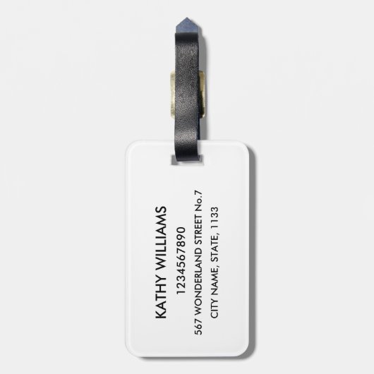 Kalm houden en reizen aan bagagelabel (Achterkant verticaal)