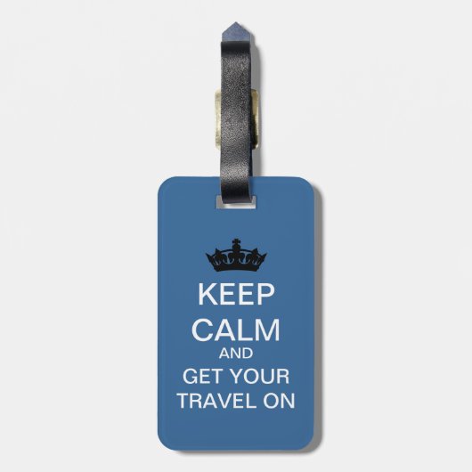 Kalm houden en reizen op Bagagelabel (Achterkant verticaal)