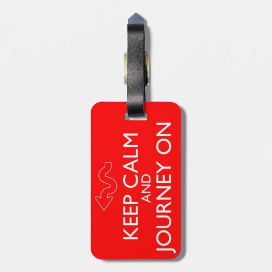 Kalm houden en reizen op Bagagelabel (Achterkant verticaal)