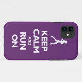 Kalm houden en rennen (plum) Case-Mate iPhone case (Achterkant (horizontaal))