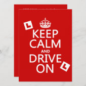 Kalm houden en rijden aan (leerling) kaart (Voorkant / Achterkant)