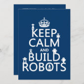Kalm houden en Robots bouwen (in elke kleur) Kaart (Voorkant / Achterkant)