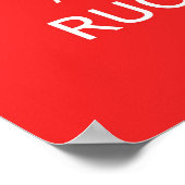 Kalm houden en rokken poster (Hoek)