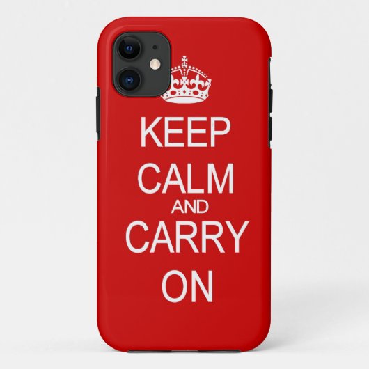 Kalm houden en  rood doorlopen Case-Mate iPhone case (Achterkant)