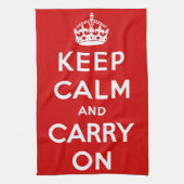 Kalm houden en rood doorvoeren theedoek (Verticaal)