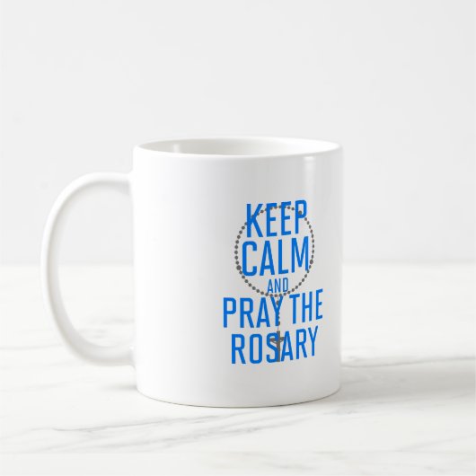 Kalm houden en Rosary bidden Koffiemok (Links)