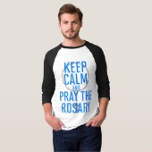 Kalm houden en Rosary bidden T-shirt (Voorkant volledig)