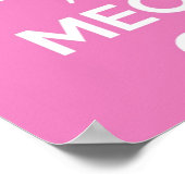 Kalm houden en roze houden poster (Hoek)