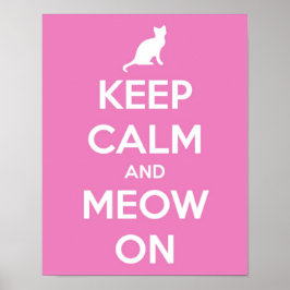 Kalm houden en roze houden poster