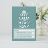 Kalm houden en RSVP (Staand voorkant)