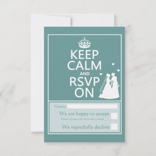 Kalm houden en RSVP Kaartje (Voorkant)