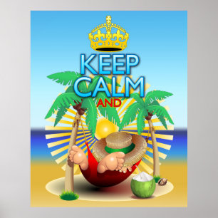Kalm houden en... rustig op Hammock. Poster