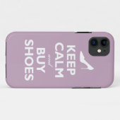 Kalm houden en schoenen kopen (bleek violet) Case-Mate iPhone case (Achterkant (horizontaal))