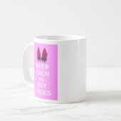 Kalm houden en schoenen kopen koffiemok (Voorkant links)