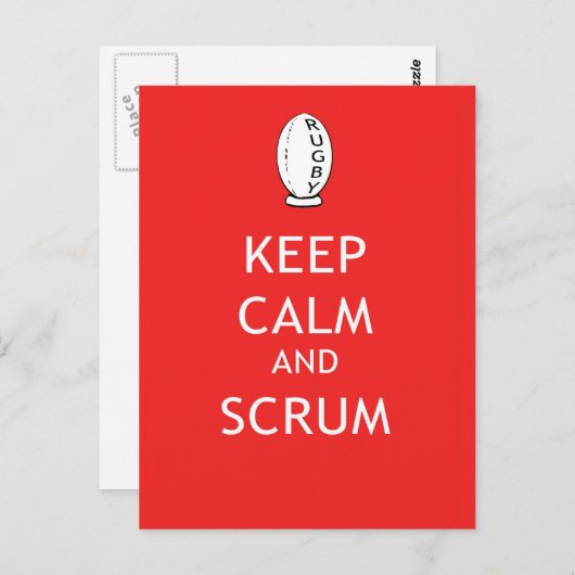 Kalm houden en schuim houden briefkaart (Voorkant / Achterkant)