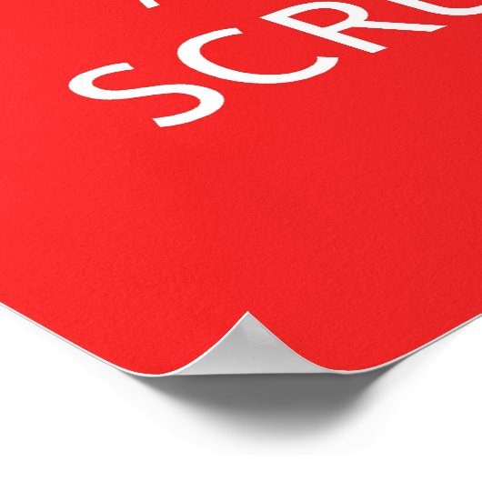 Kalm houden en schuim houden poster (Hoek)