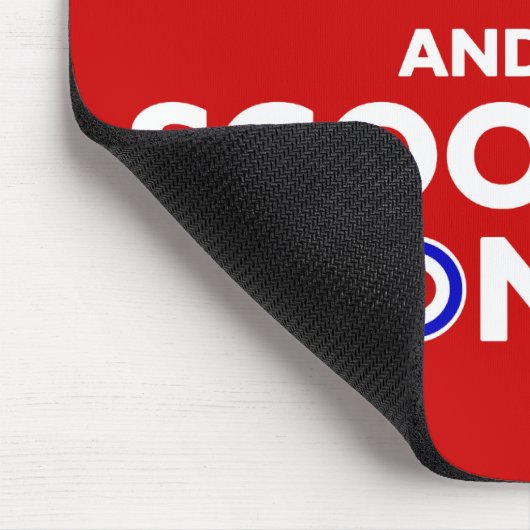 Kalm houden en scooter houden op mousepad muismat (Hoek)