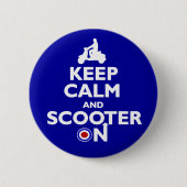 Kalm houden en scooter op Button badges (Voorkant)