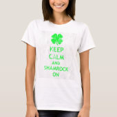Kalm houden en Shamrock op DS T-shirt (Voorkant)