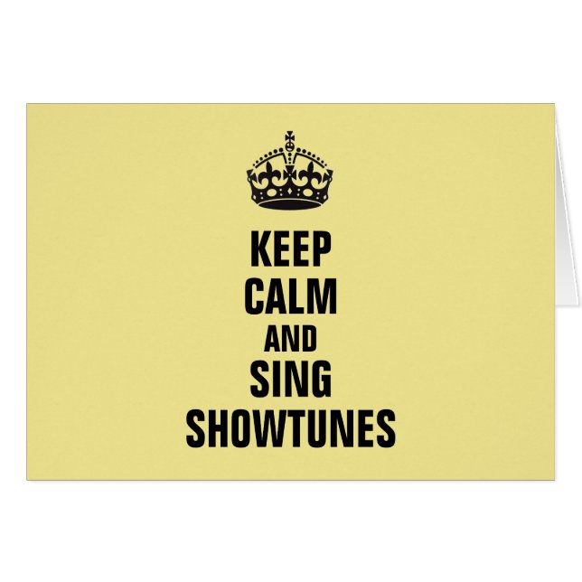 Kalm houden en Sing Showtunes (Voorkant Horizontaal)