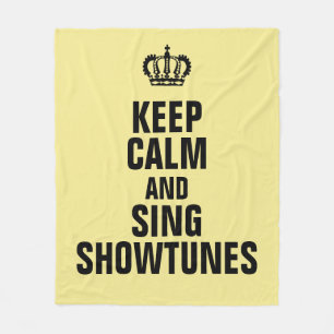 Kalm houden en Sing Showtunes Fleece Deken