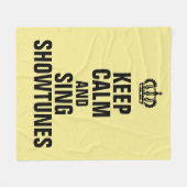 Kalm houden en Sing Showtunes Fleece Deken (Voorkant (Horizontaal))