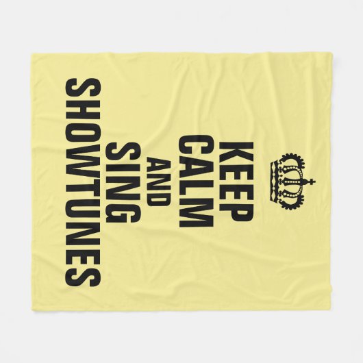 Kalm houden en Sing Showtunes Fleece Deken (Voorkant (Horizontaal))