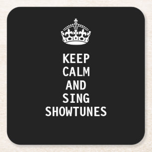 Kalm houden en Sing Showtunes Kartonnen Onderzetters
